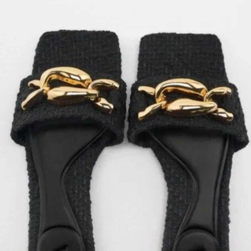 Elegant Black and Gold Women's Shoes